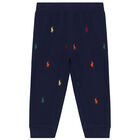 Baby Boys Navy Logo Tracksuit, 1, hi-res