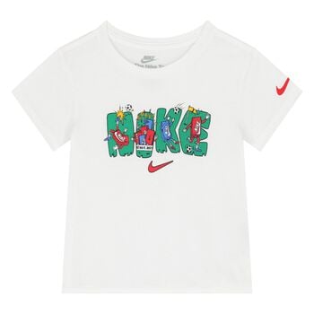 Younger Boys White Logo T-Shirt