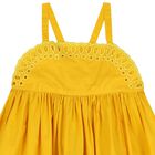 Girls Yellow Broderie Anglaise Dress, 1, hi-res