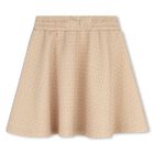 Girls Beige Logo Skirt, 1, hi-res