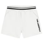 Boys Blue & White Ikonik Karl Shorts Set, 1, hi-res