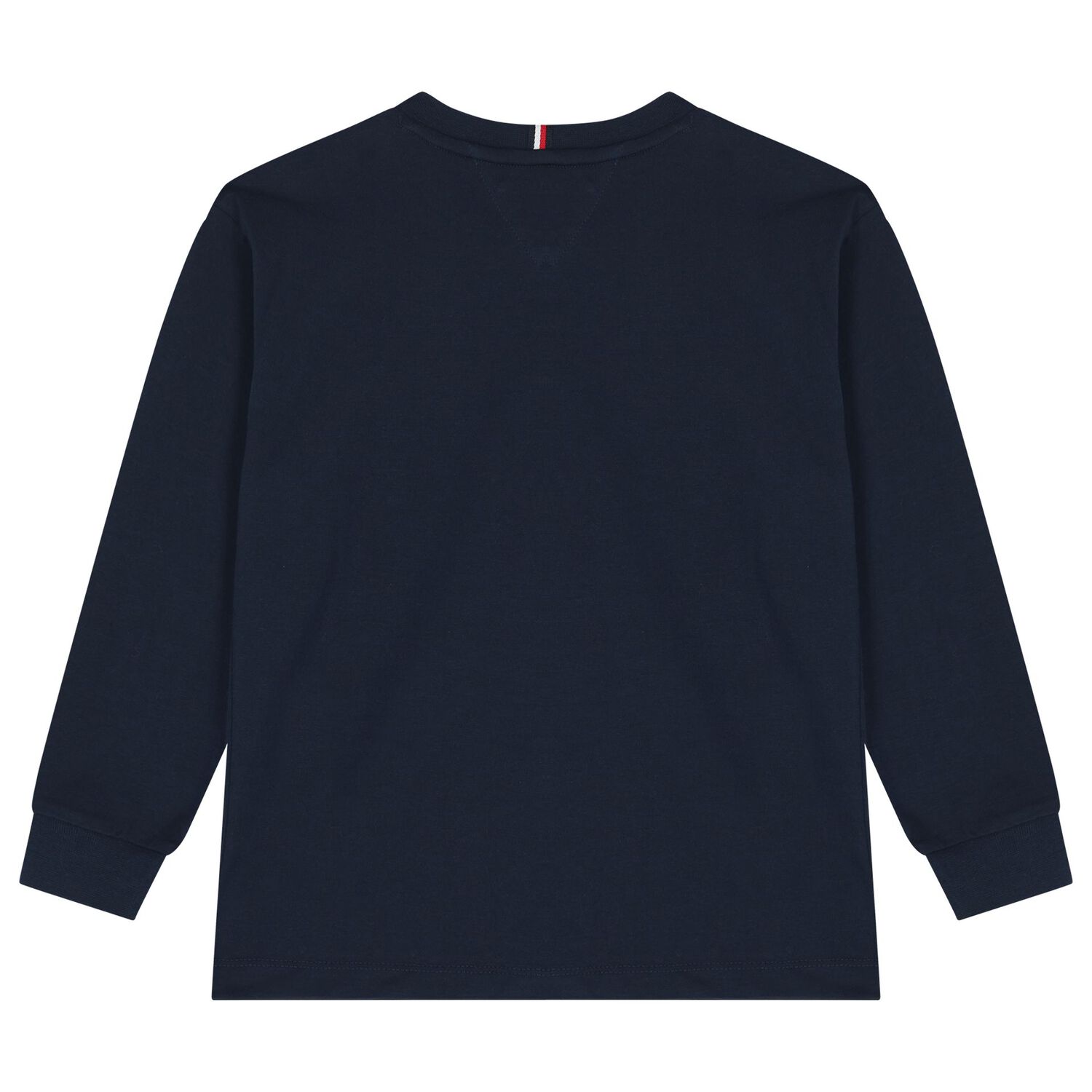 Boys Navy Blue Logo Long Sleeve Top, 1, hi-res