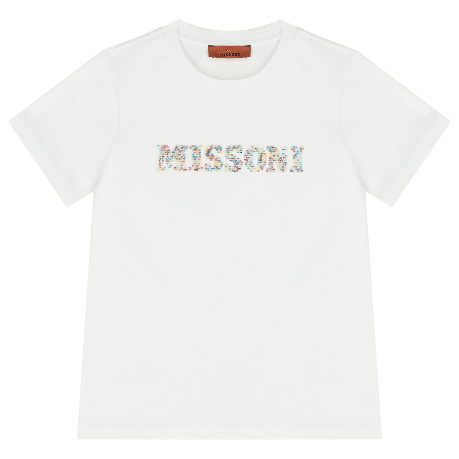 Girls White Logo T-Shirt, 1, hi-res