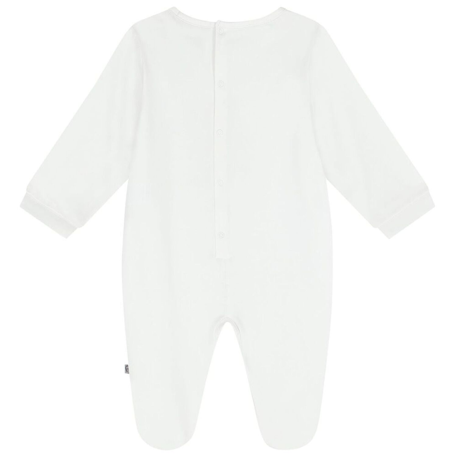 White Teddy Bear Logo Babygrow Set, 1, hi-res image number null