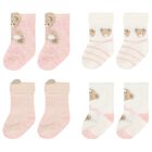 Baby Girls Ivory & Pink Socks ( 4 Pack ) , 1, hi-res