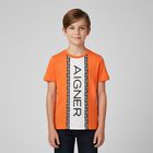 Boys Orange Logo T-Shirt, 2, hi-res