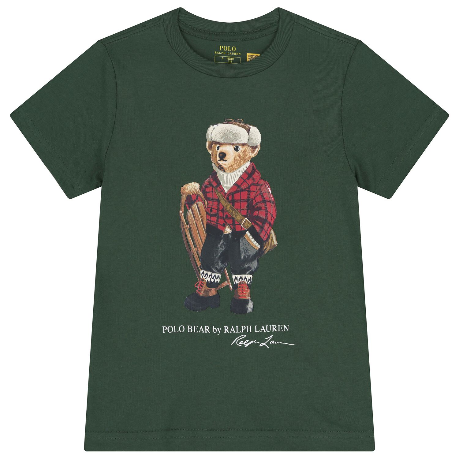 Boys Green Polo Bear T-Shirt, 1, hi-res