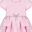 Girls Pink Embellished Satin Dress, 1, hi-res