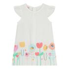Baby Girls White Floral Dress Set, 1, hi-res