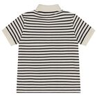 Boys Ivory & Black Logo Polo Shirt, 1, hi-res