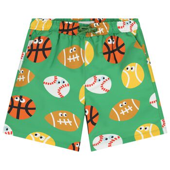 Boys Green Balls Swim Shorts
