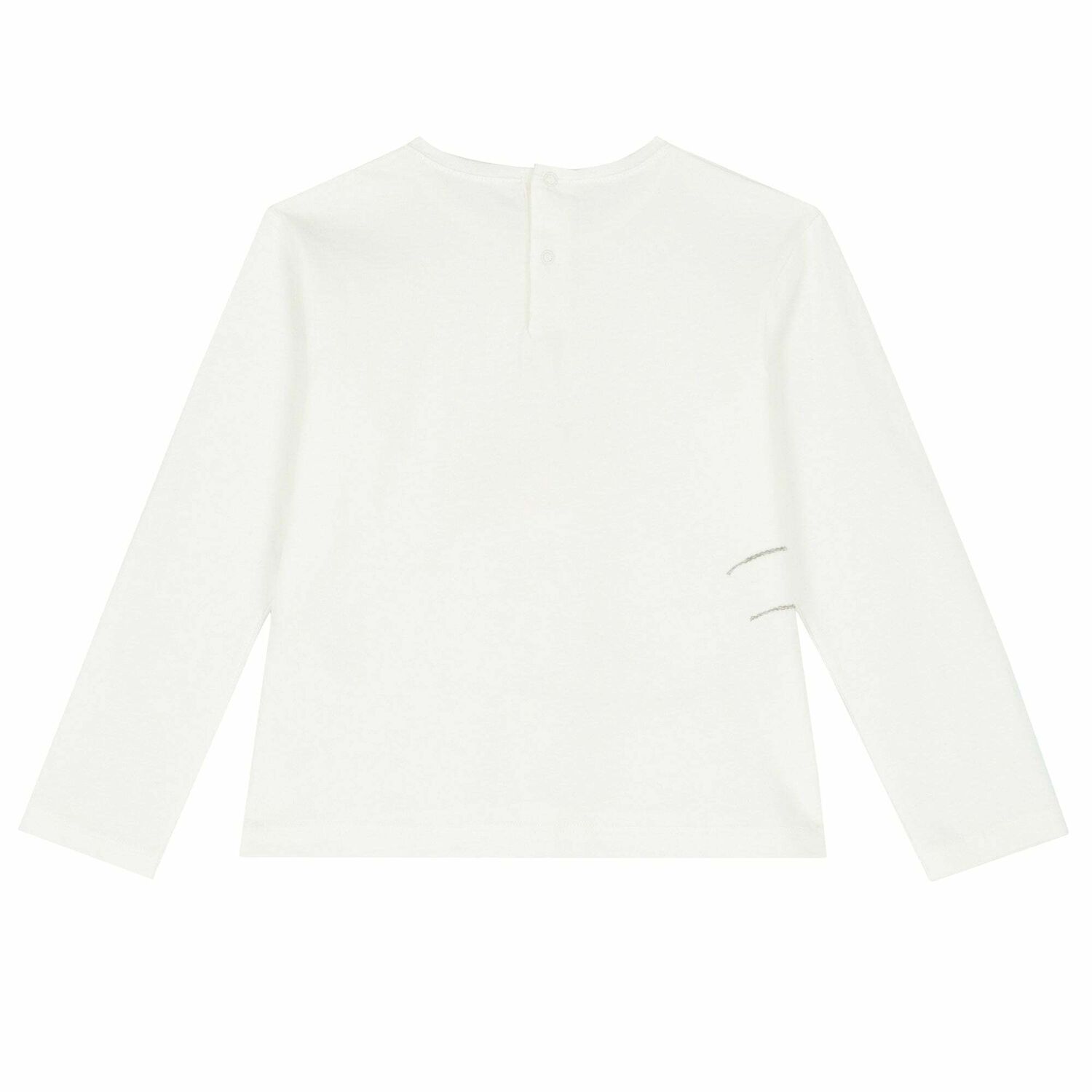 Girls Ivory Ballerina Long Sleeve Top, 1, hi-res