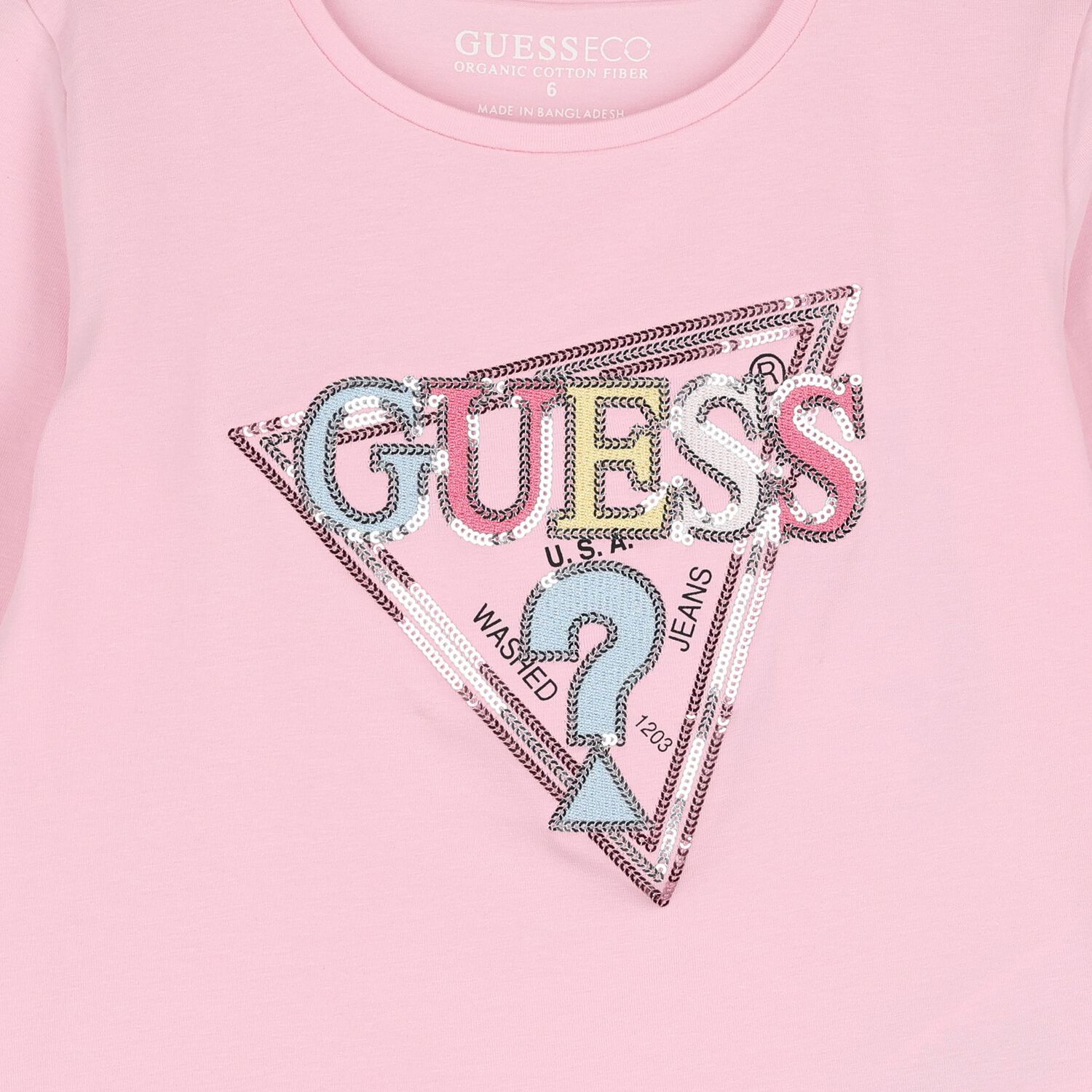 Girls Pink Logo Long Sleeve Top, 2, hi-res image number null