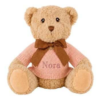 Girls Pink Personalised Teddy Baby Gift Set