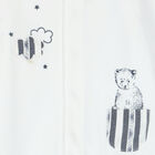 White & Navy Blue Bear Babygrow, 3, hi-res