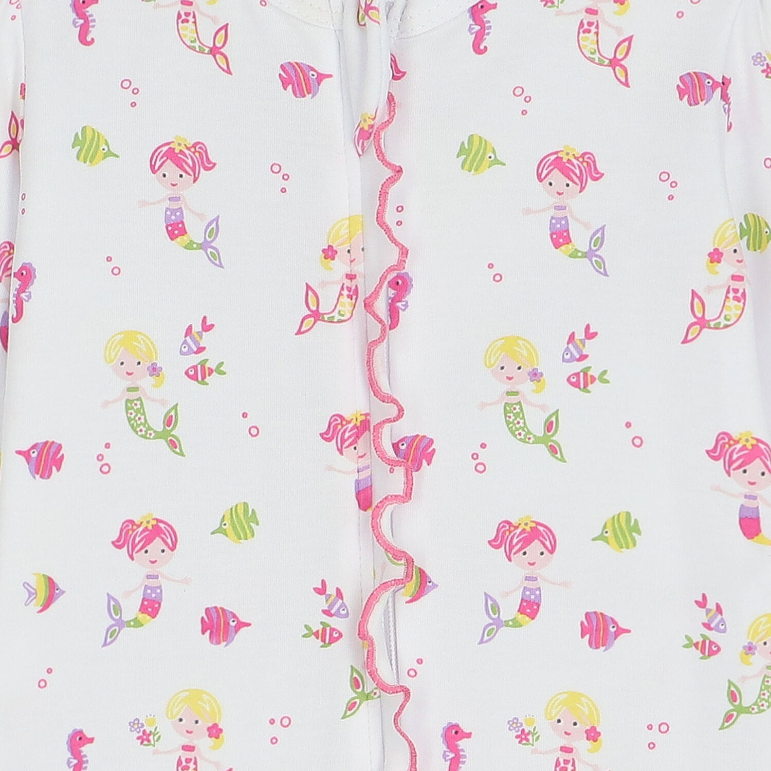 Baby Girls White Mermaids Babygrow, 1, hi-res