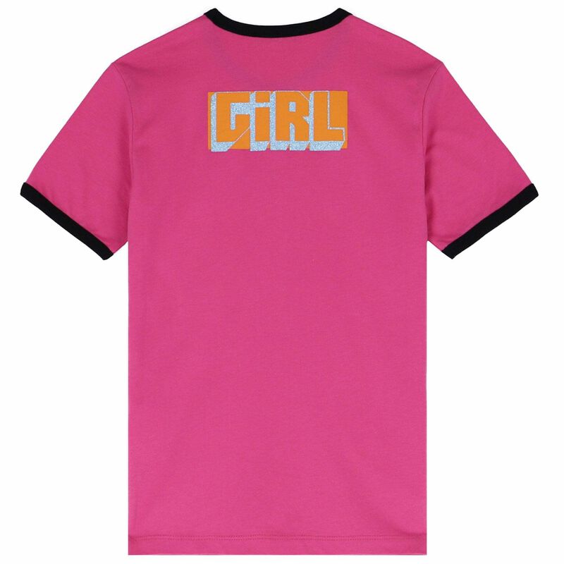 Girls Pink Cotton T-Shirt, 1, hi-res image number null
