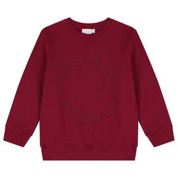 Girls Burgundy Logo Sweatshirt