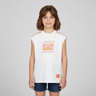 Girls White Logo Dress, 1, hi-res