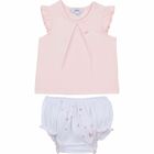 Baby Girls Pink Top & Shorts Set, 1, hi-res