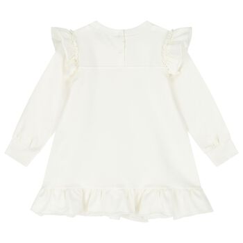 Younger Girls Ivory Disney Sweatshirt Dress