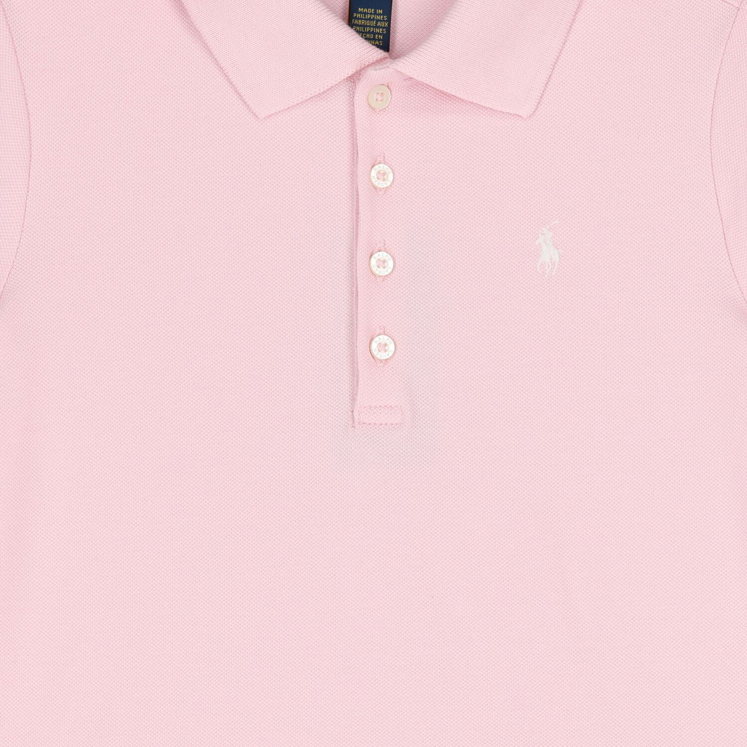 Girls Pink Logo Polo Dress, 1, hi-res