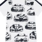 Boys White & Navy Blue Logo T-Shirt, 1, hi-res