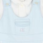 Baby Boys Blue & White Romper, 1, hi-res