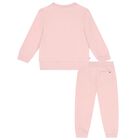 Baby Girls Pink Logo Tracksuit, 3, hi-res