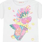 Girls White Sequin T-Shirt, 1, hi-res