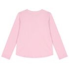 Girls Pink Logo Long Sleeve Top, 2, hi-res