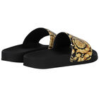 Gold & Black Barocco Sliders, 1, hi-res
