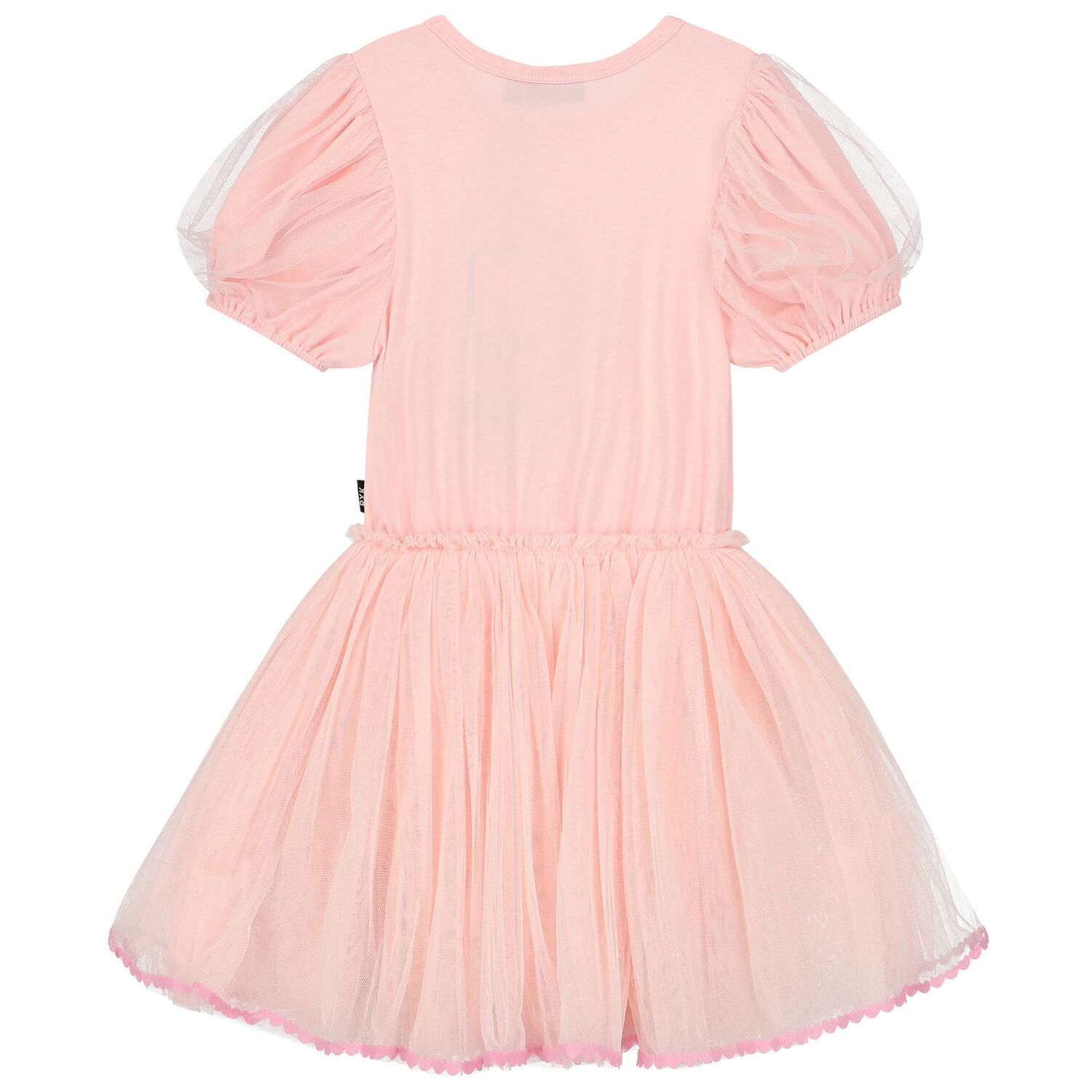 Girls Pink Teddy Bear Tulle Dress, 1, hi-res image number null