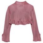 Girls Pink Knitted Cardigan, 1, hi-res