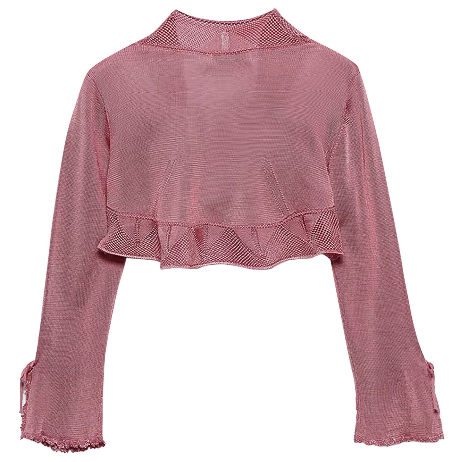 Girls Pink Knitted Cardigan, 1, hi-res image number null