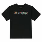 Black Cotton Logo T-Shirt, 2, hi-res