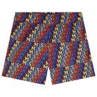 Boys Blue Logo Swim Shorts, 1, hi-res