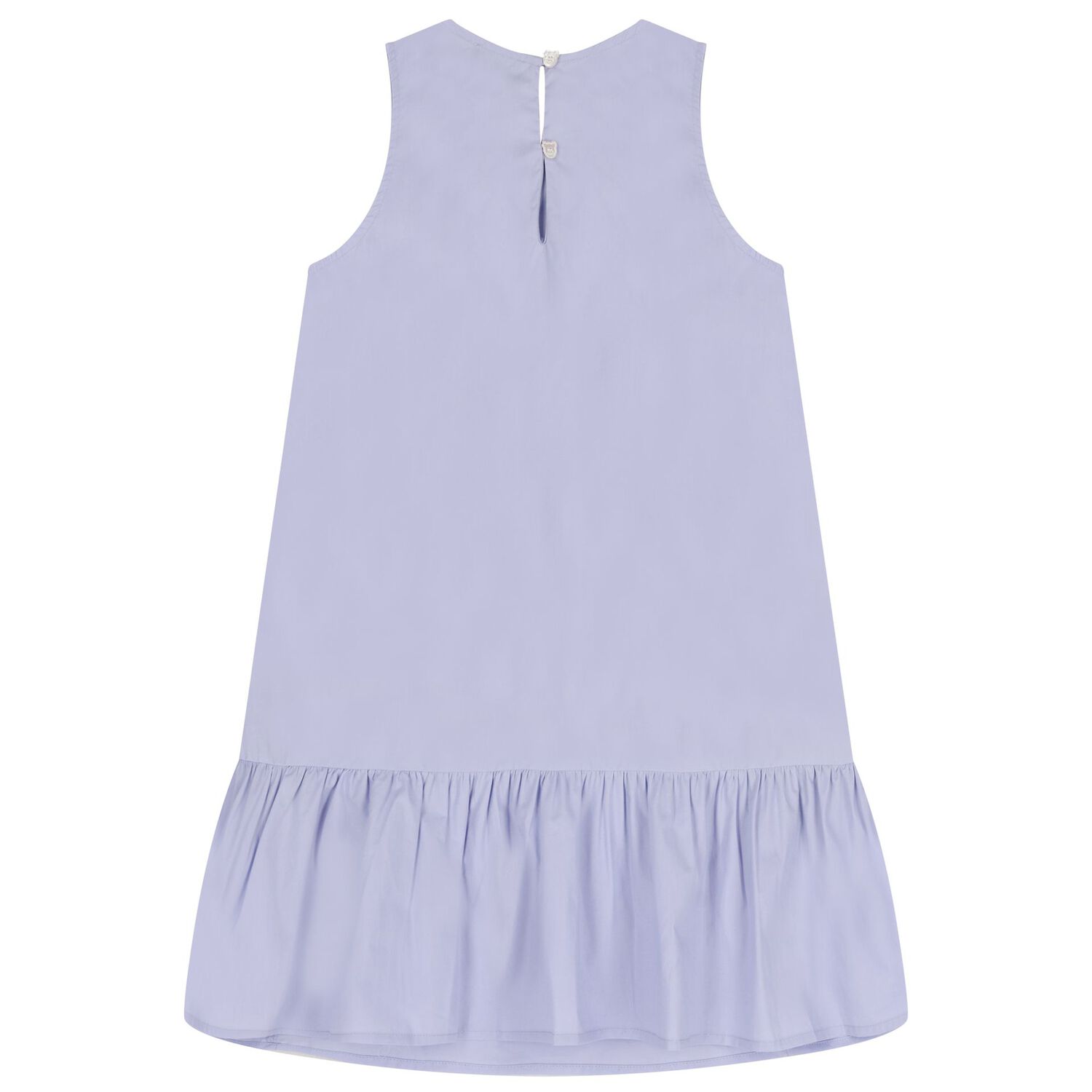 Girls Lilac Purple Teddy Bear Logo Dress, 1, hi-res