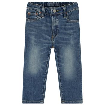 Baby Boys Blue Logo Jeans