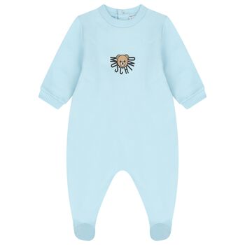 Blue Teddy Bear Logo Babygrow