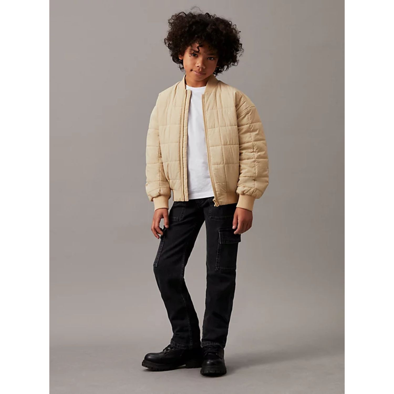 Boys Grey Logo Jeans, 1, hi-res image number null