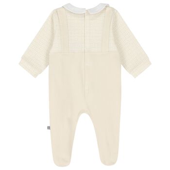 Beige & Gold Logo Babygrow