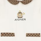 Ivory Teddy Bear Logo Babygrow Set, 1, hi-res