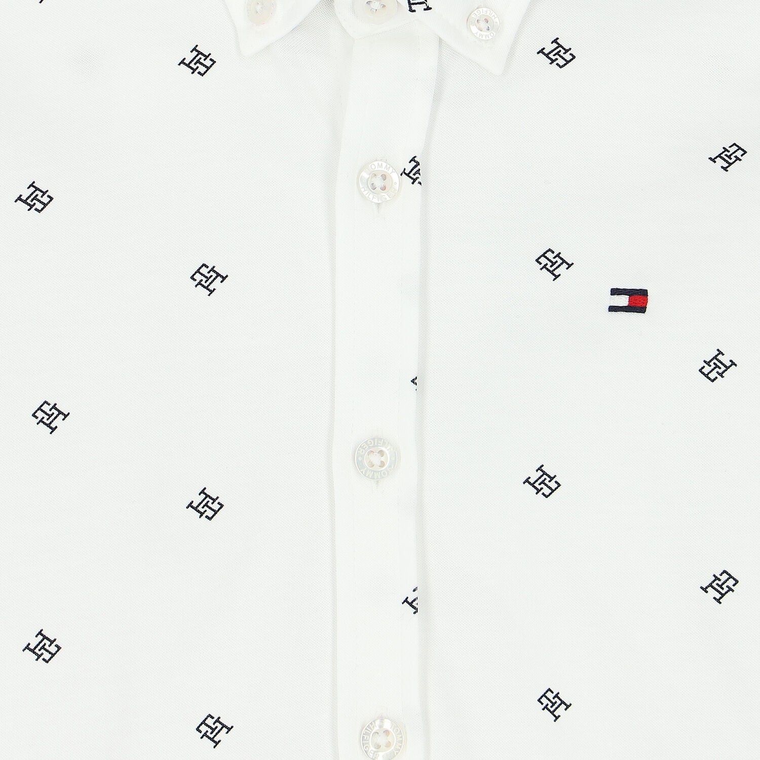 Boys White Logo Shirt, 1, hi-res