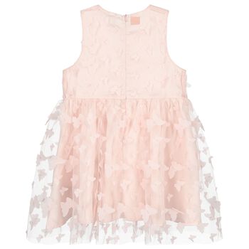 Girls Pink Butterfly Dress