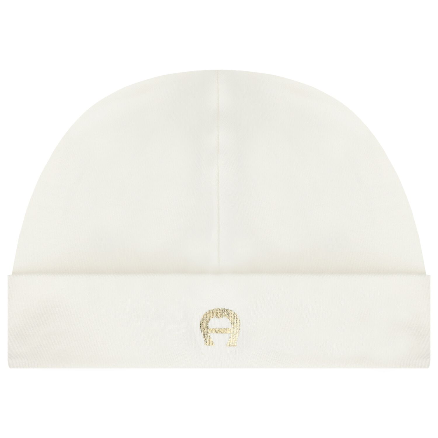 Ivory & Gold Logo Baby Hat, 1, hi-res image number null