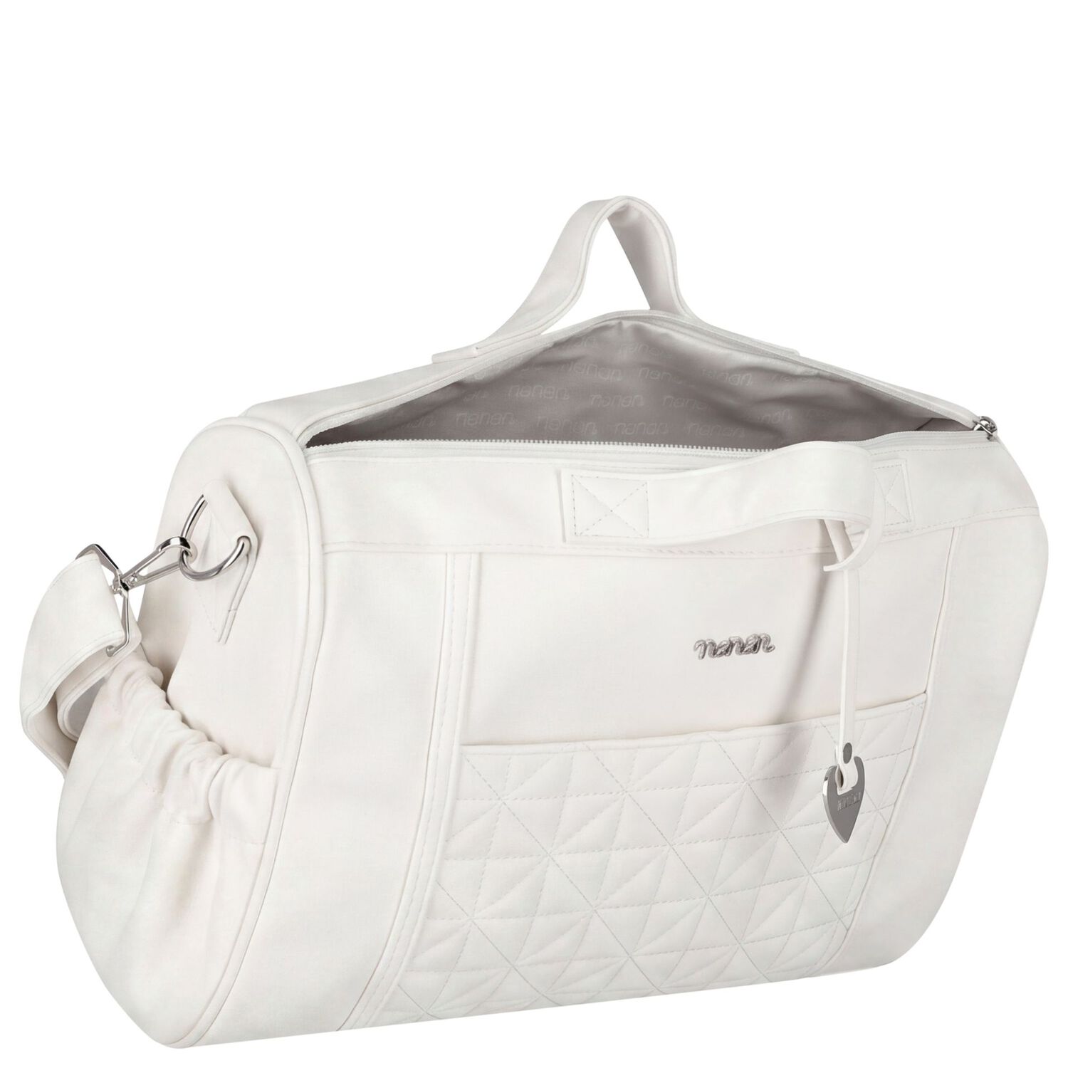 Ivory Quilted Baby Changing Bag ( 32cm ), 3, hi-res