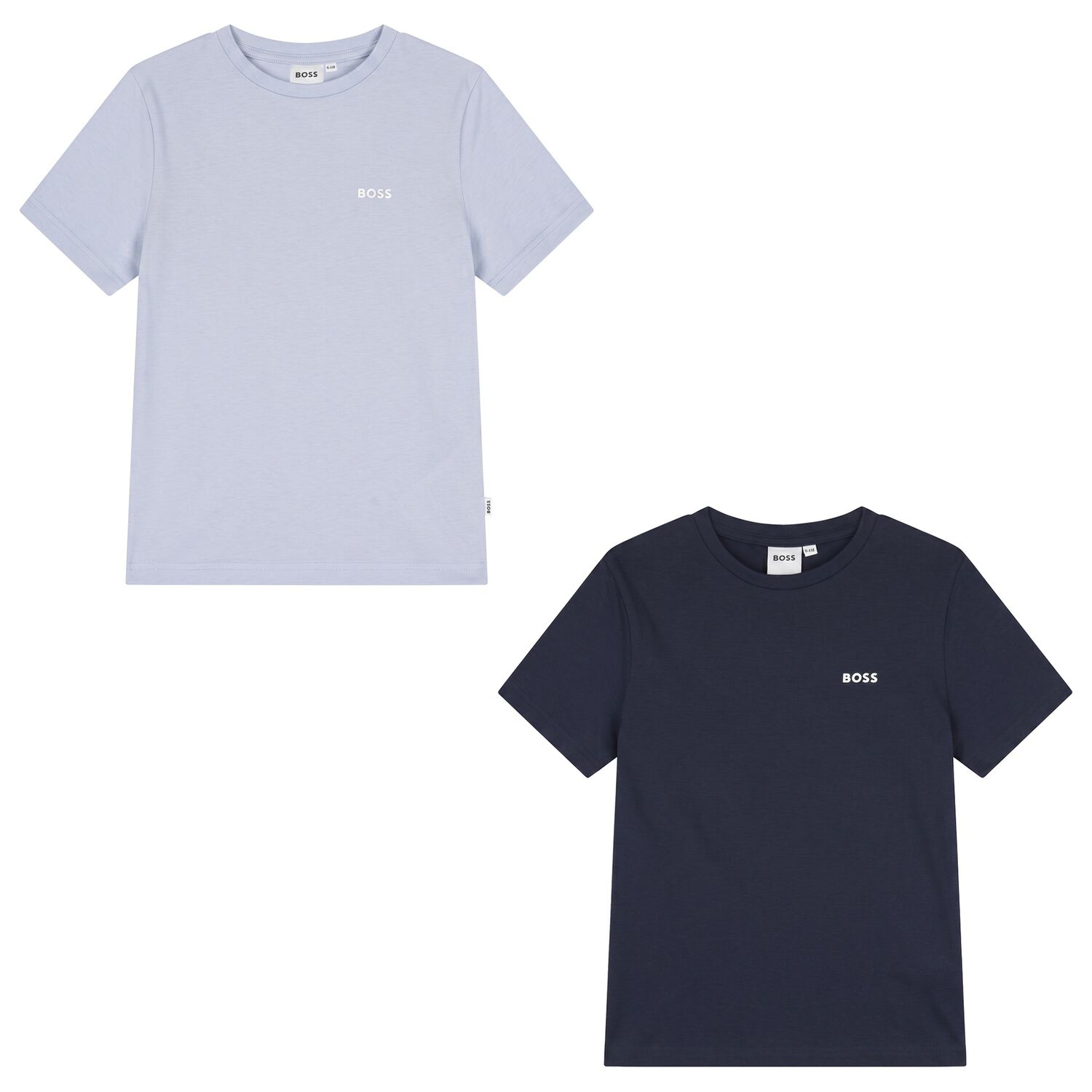 Boys Blue & Navy Blue Logo T-Shirts (2 Pack), 5, hi-res