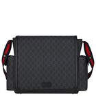 Black GG Supreme Baby Changing Bag, 1, hi-res