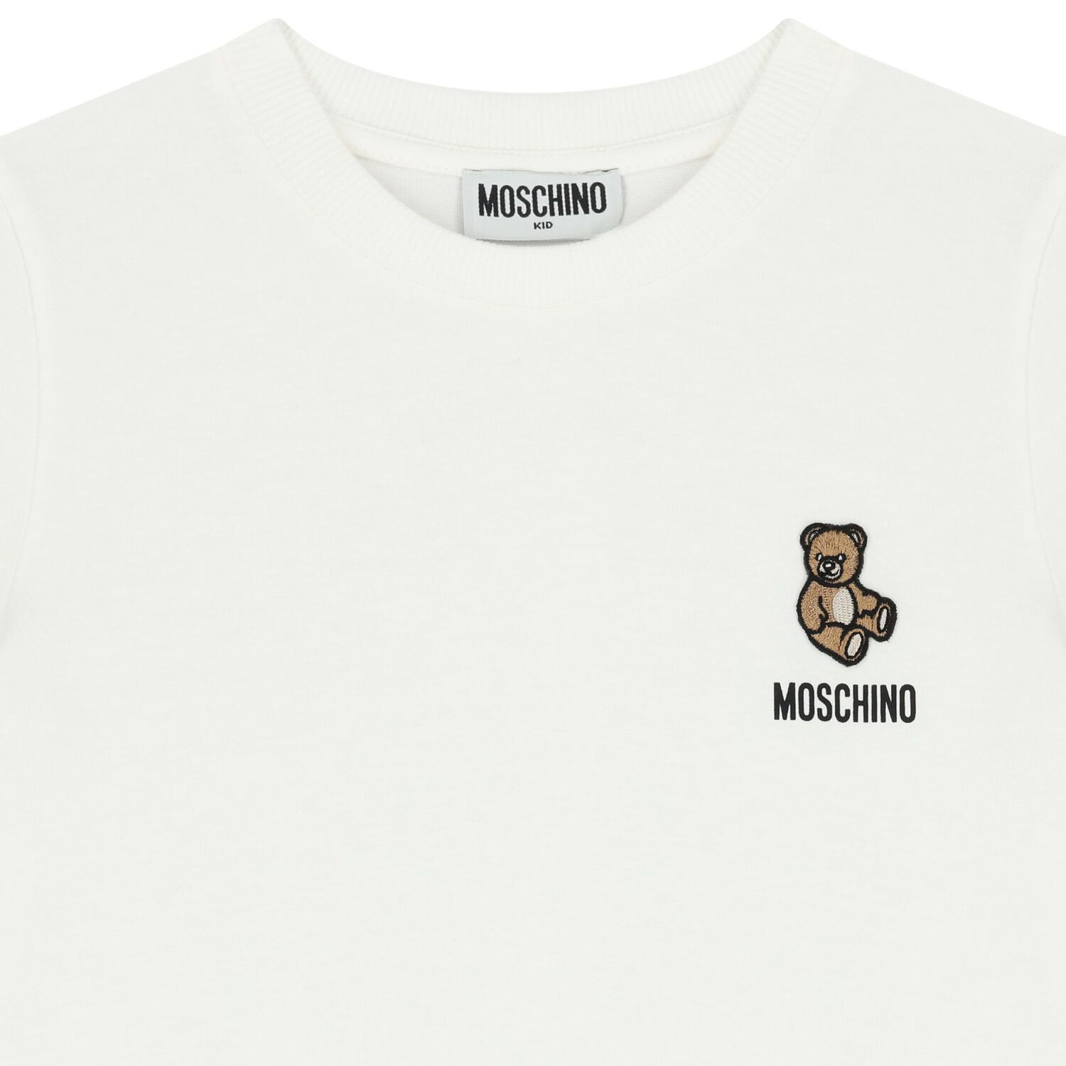 White Teddy Bear Logo T-Shirt, 1, hi-res
